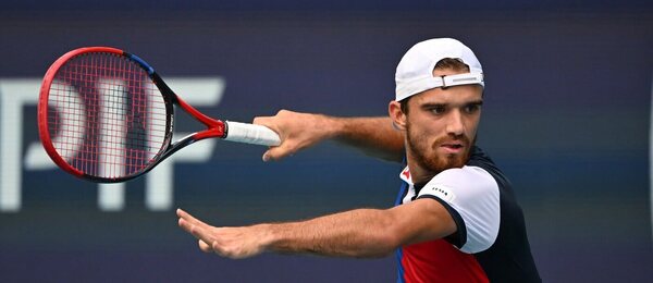 Tenis, ATP, Tomáš Macháč na turnaji ATP Masters v Miami, Florida, USA